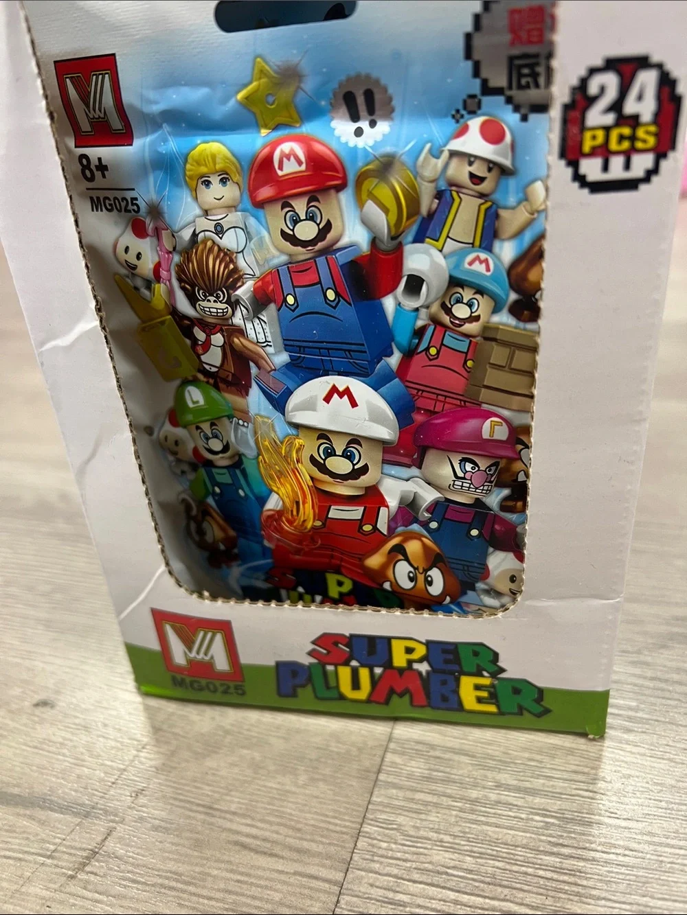 Kids Building Block Minifigure - Red/Blue